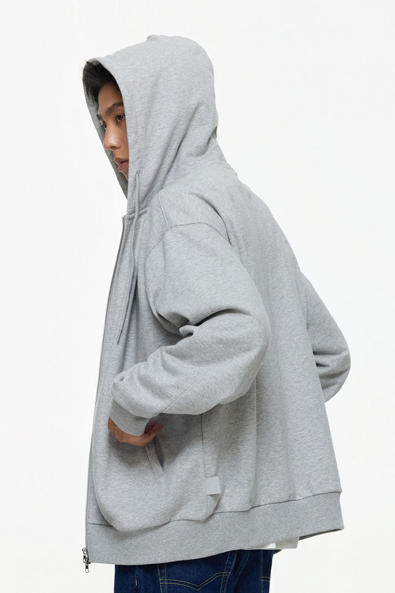 フラワー刺繍コットンジップフーディーPS13