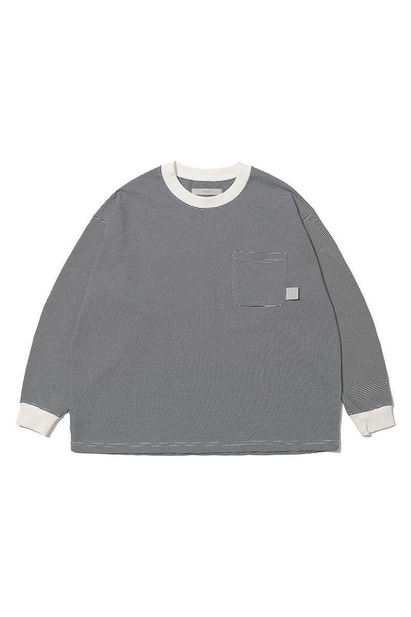 ファインストライプコットンTシャツPS8