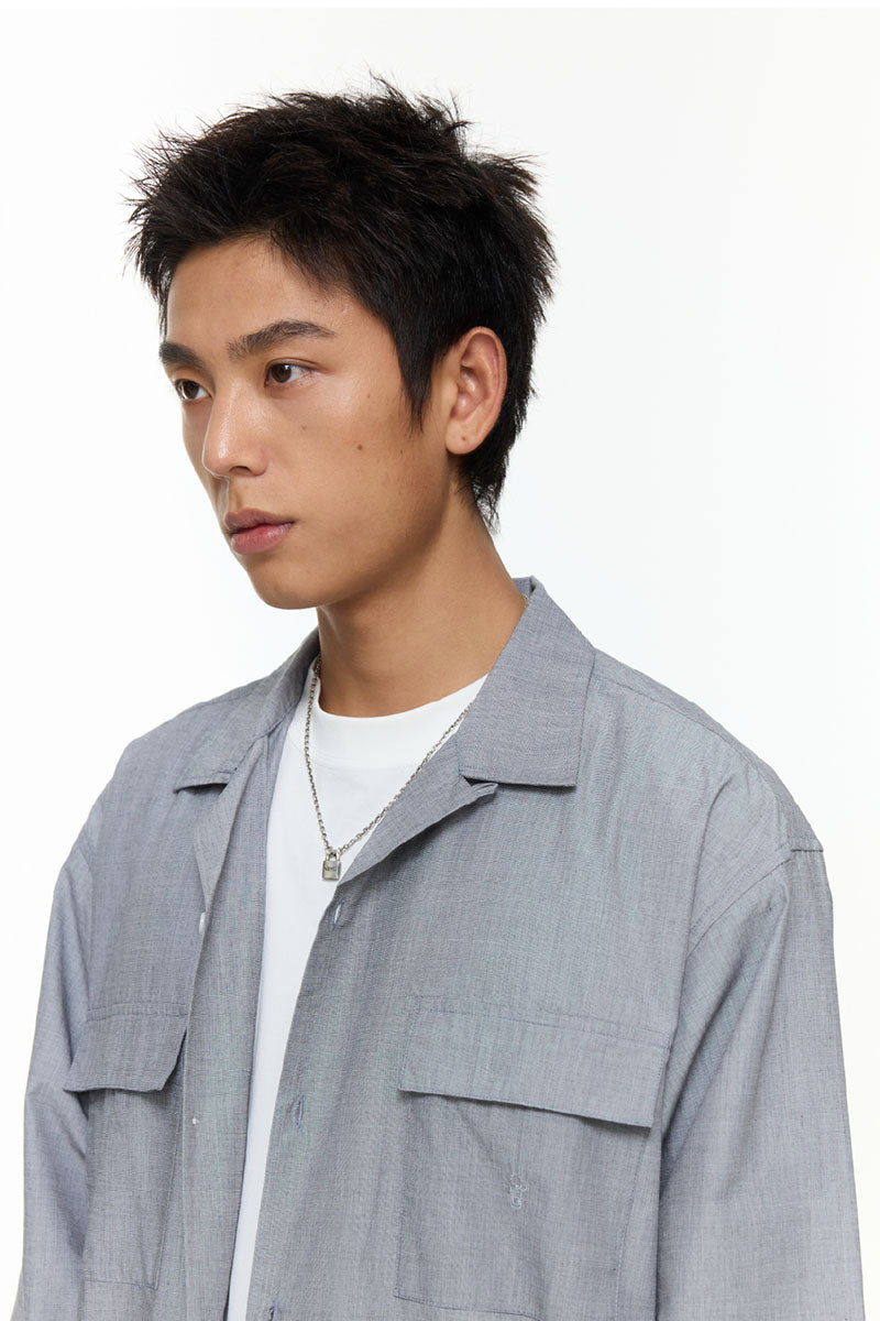 カジュアルロングスリーブシャツPS16