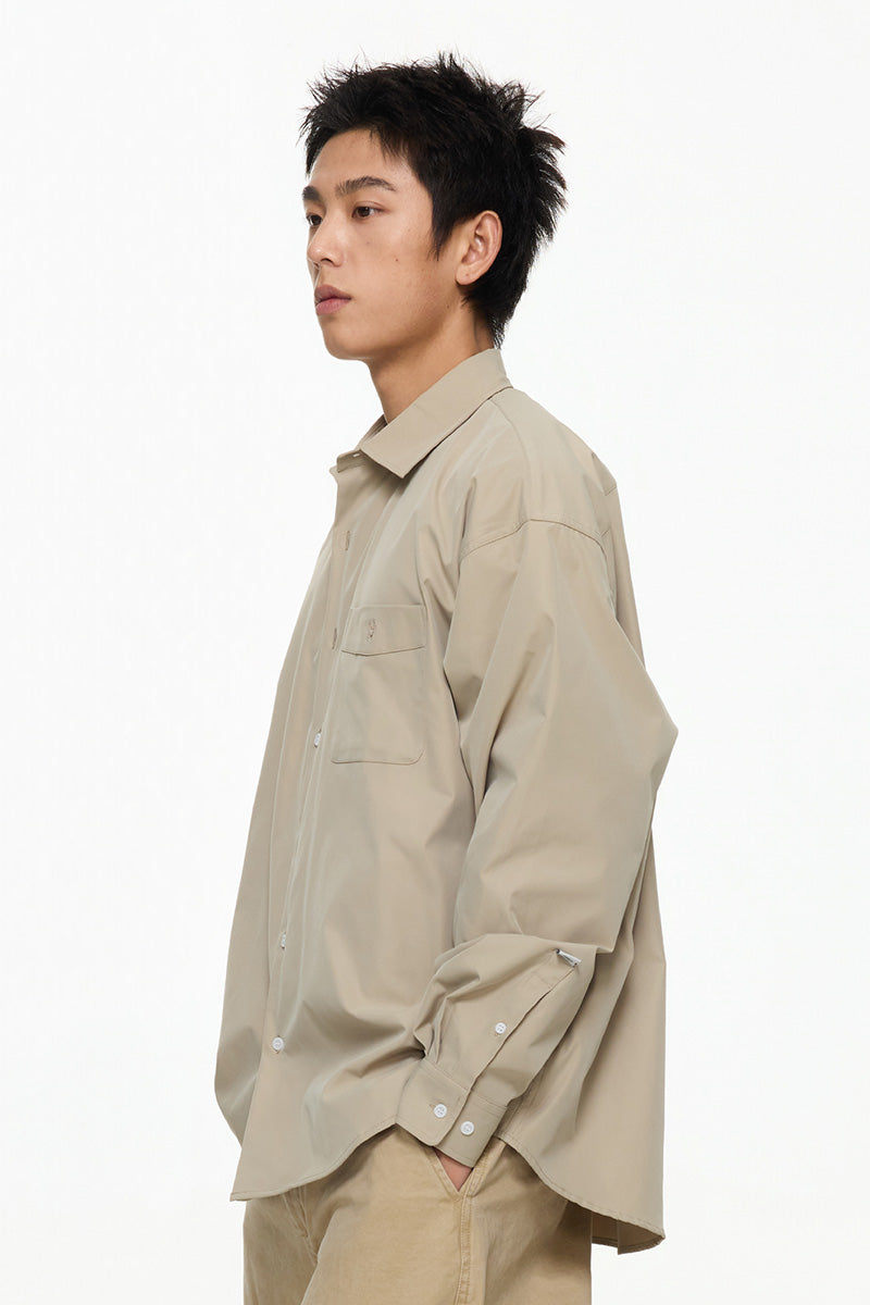 レトロカジュアルポケット付きシャツPS9