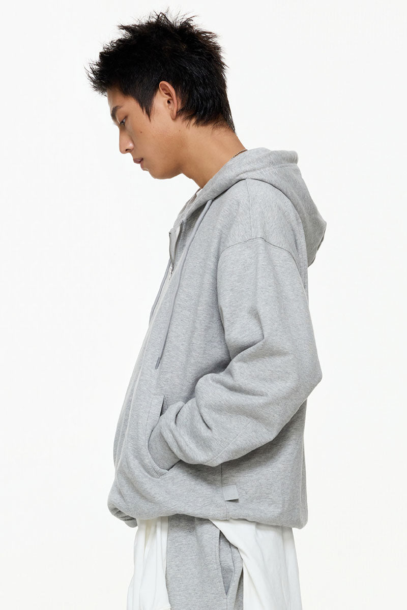 フラワー刺繍コットンジップフーディーPS13