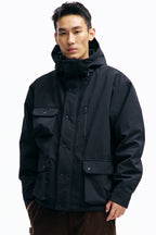 PINSKTBSプリマロフトマルチポケットフード付き中綿ジャケットPS28