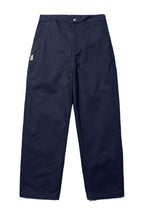 ウォッシュ加工ゆったり微テーパードパンツPS1