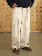 三防加工シングルプリーツワイドレッグワークパンツPS2