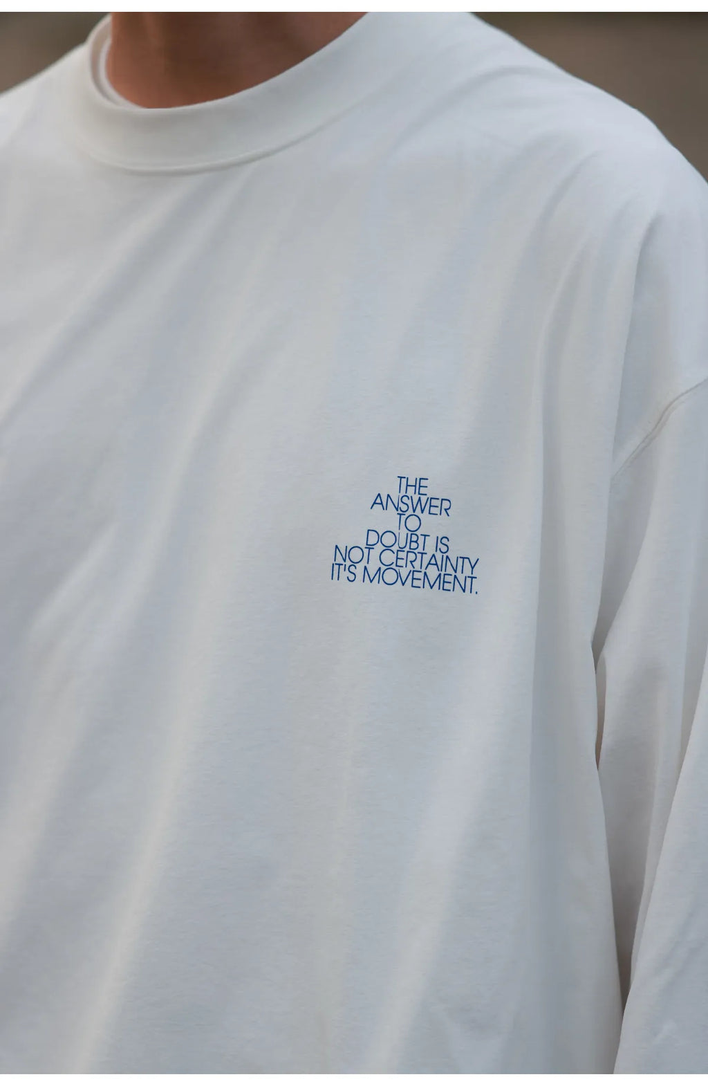 スローガンプリントグリッド柄長袖TシャツPS4