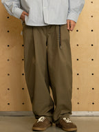 三防加工シングルプリーツワイドレッグワークパンツPS2