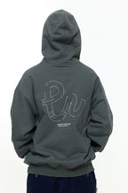 後ろプリントデザインフード付きスウェットPS15