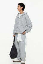 フラワー刺繍コットンジップフーディーPS13