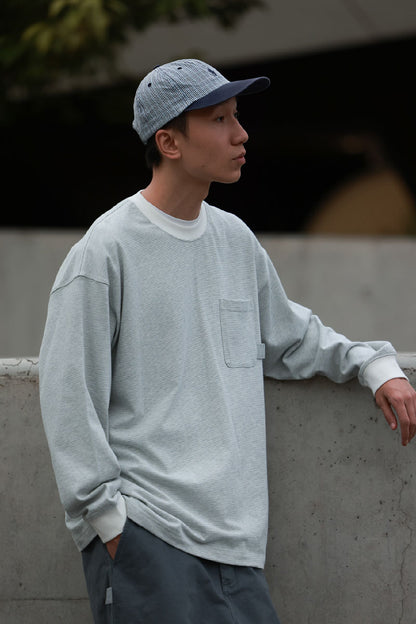 ファインストライプコットンTシャツPS8