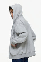 フラワー刺繍コットンジップフーディーPS13