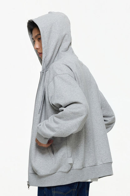 フラワー刺繍コットンジップフーディーPS13