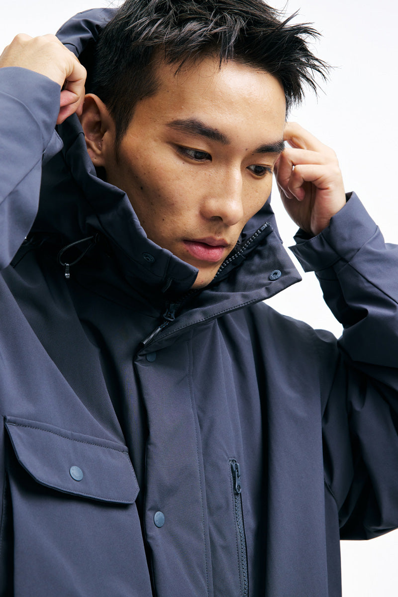 PINSKTBSプリマロフトマルチポケットフード付き中綿ジャケットPS28