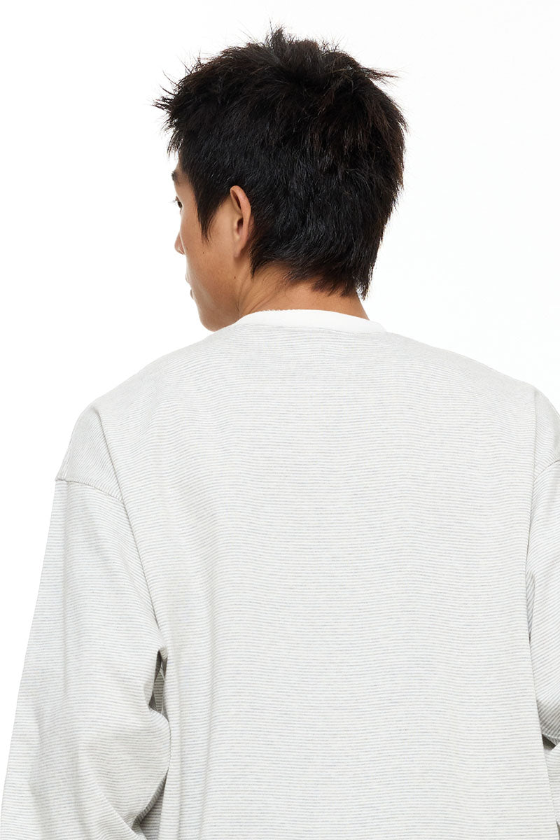 ファインストライプコットンTシャツPS8