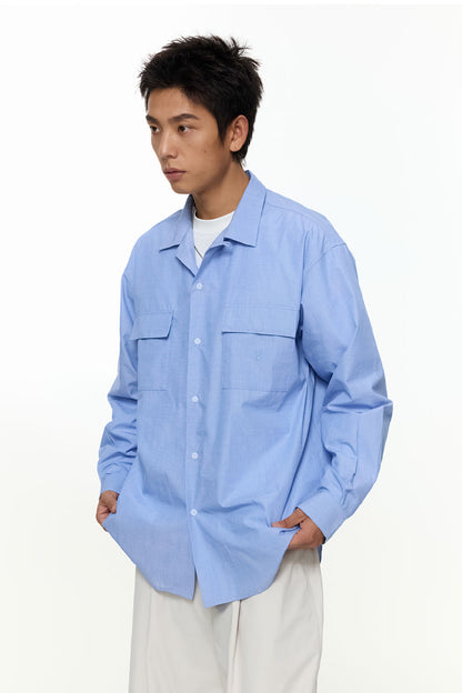 カジュアルロングスリーブシャツPS16