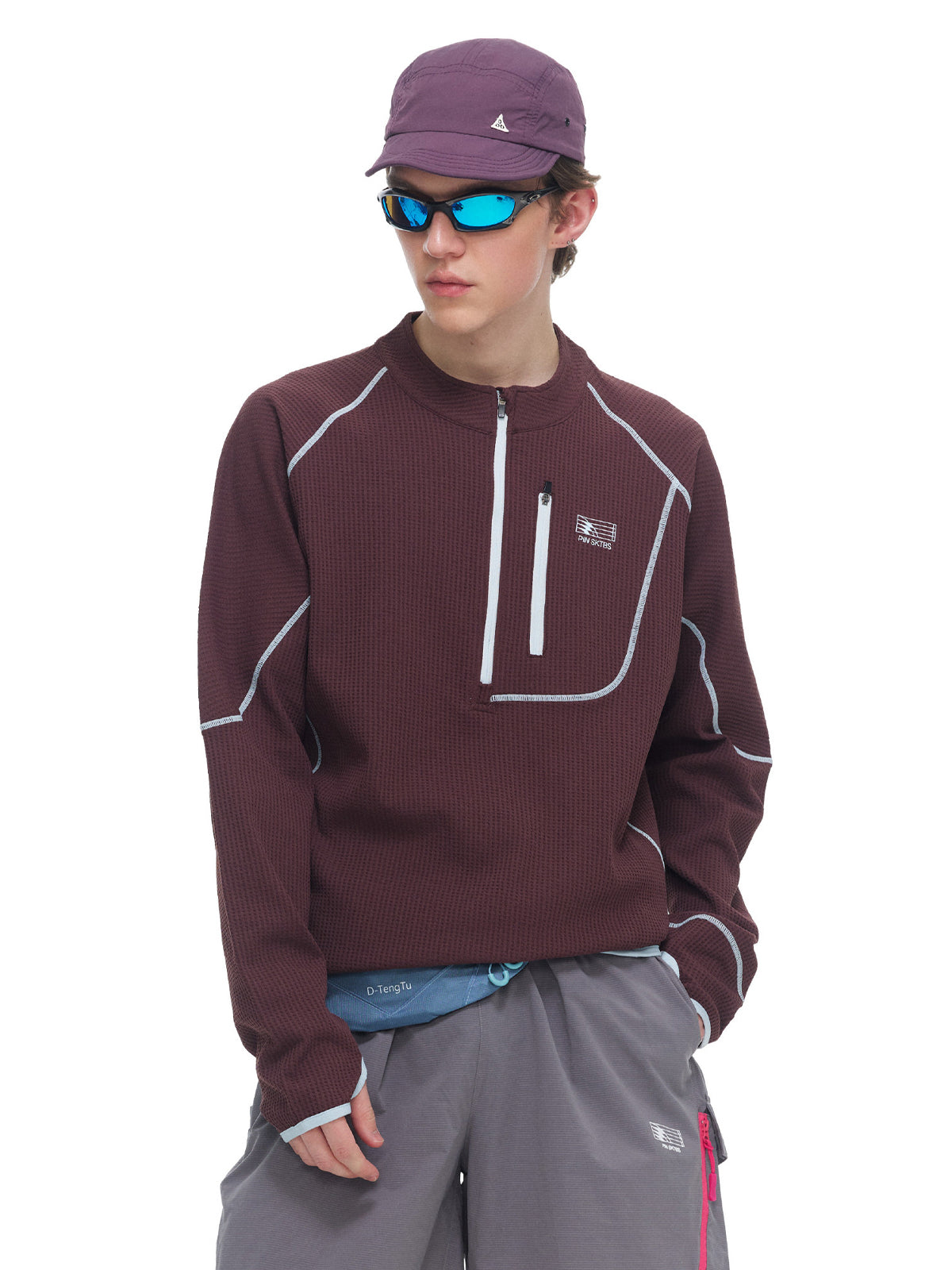 ワッフル ハーフジップロングスリーブ – MB111