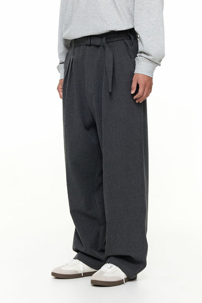 ウエストベルト付きフィットスラックスPS17