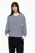 ファインストライプコットンTシャツPS8