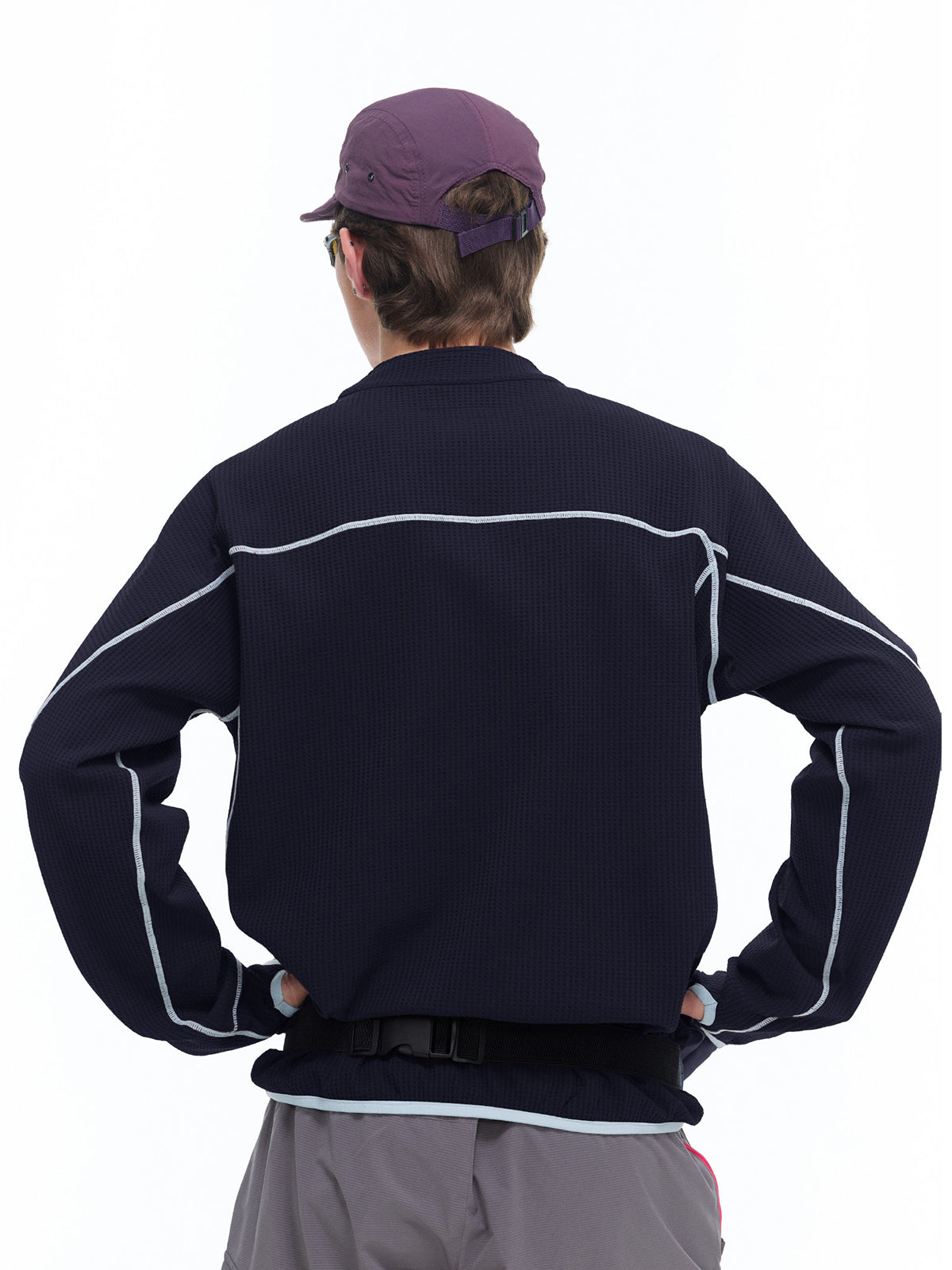 ワッフル ハーフジップロングスリーブ – MB111