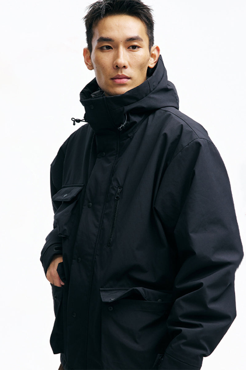 PINSKTBSプリマロフトマルチポケットフード付き中綿ジャケットPS28