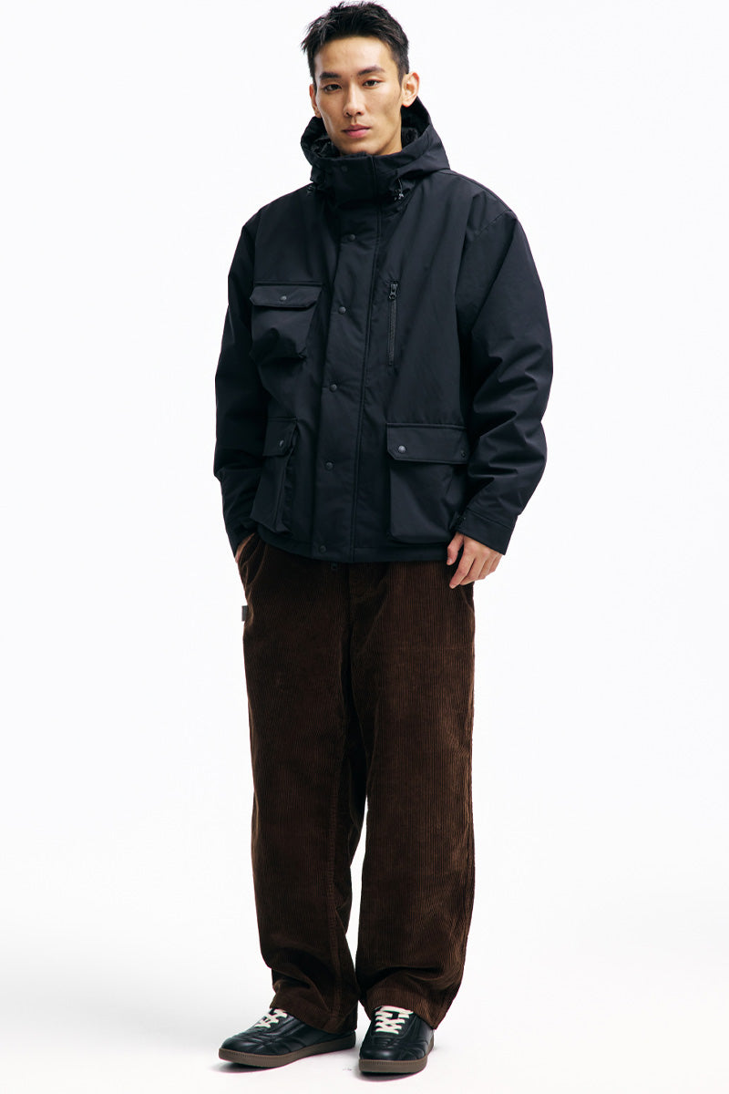 PINSKTBSプリマロフトマルチポケットフード付き中綿ジャケットPS28