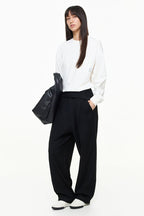 ウエストベルト付きフィットスラックスPS17