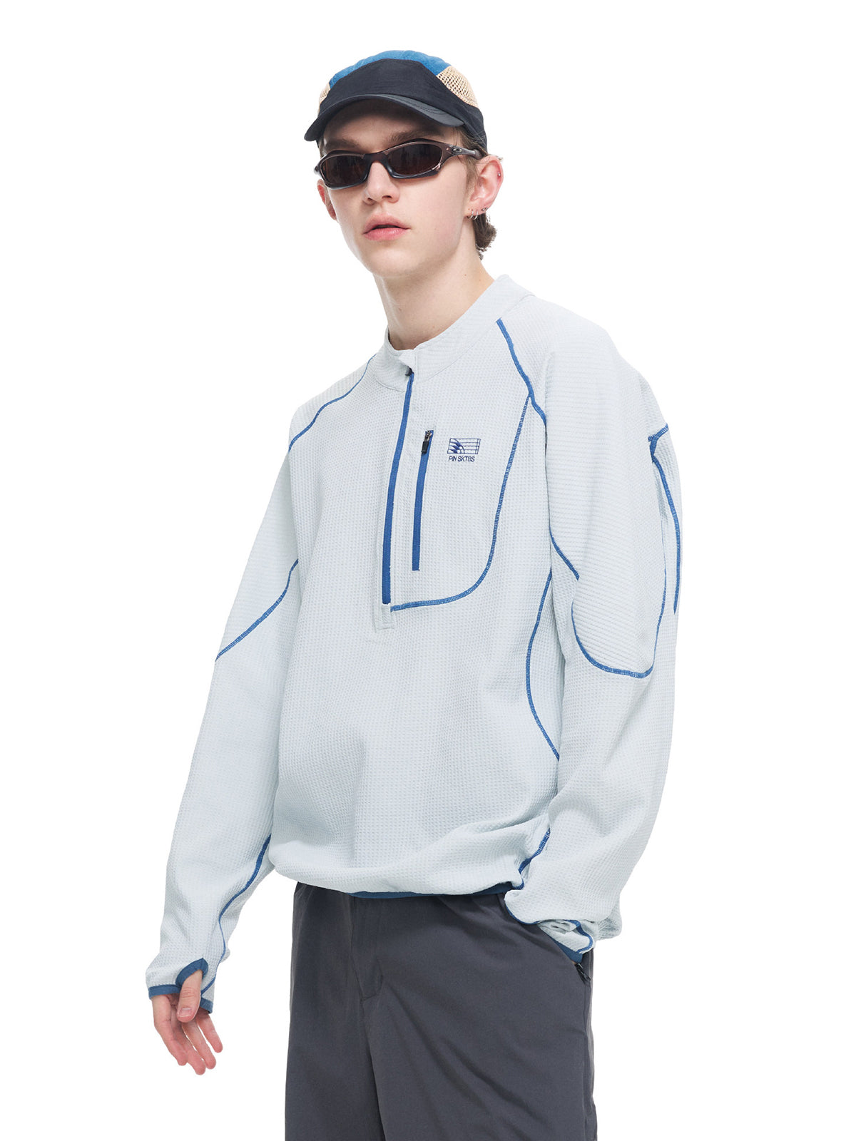 ワッフル ハーフジップロングスリーブ – MB111