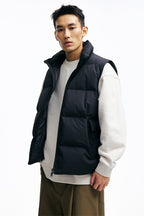 PINSKTBSスタンドカラーダウンベストPS30