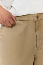 ウォッシュ加工ゆったり微テーパードパンツPS1