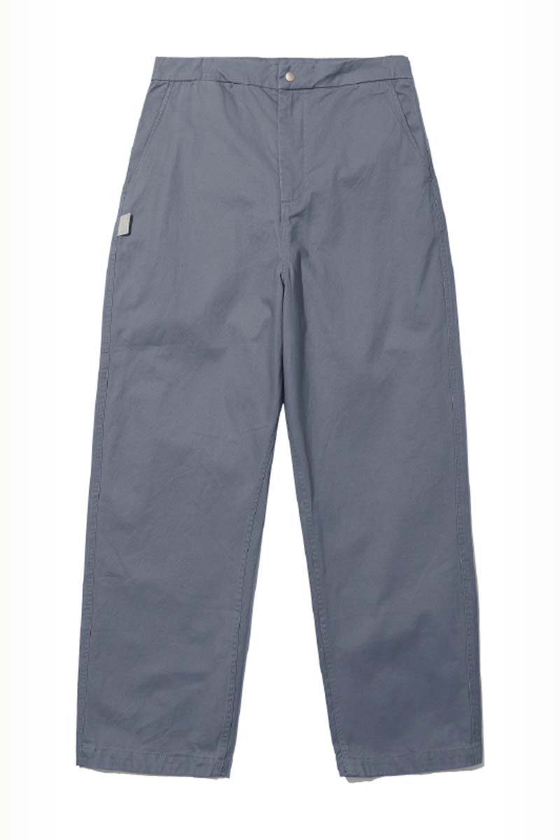 ウォッシュ加工ゆったり微テーパードパンツPS1