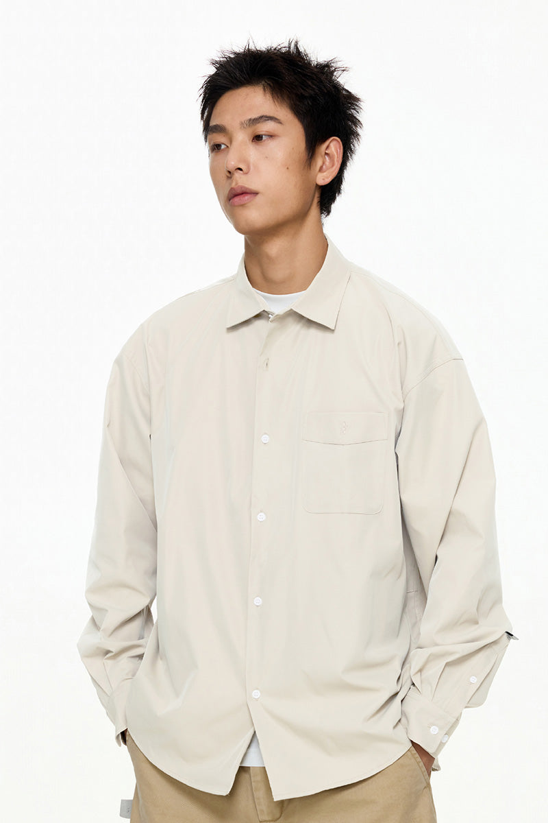 レトロカジュアルポケット付きシャツPS9