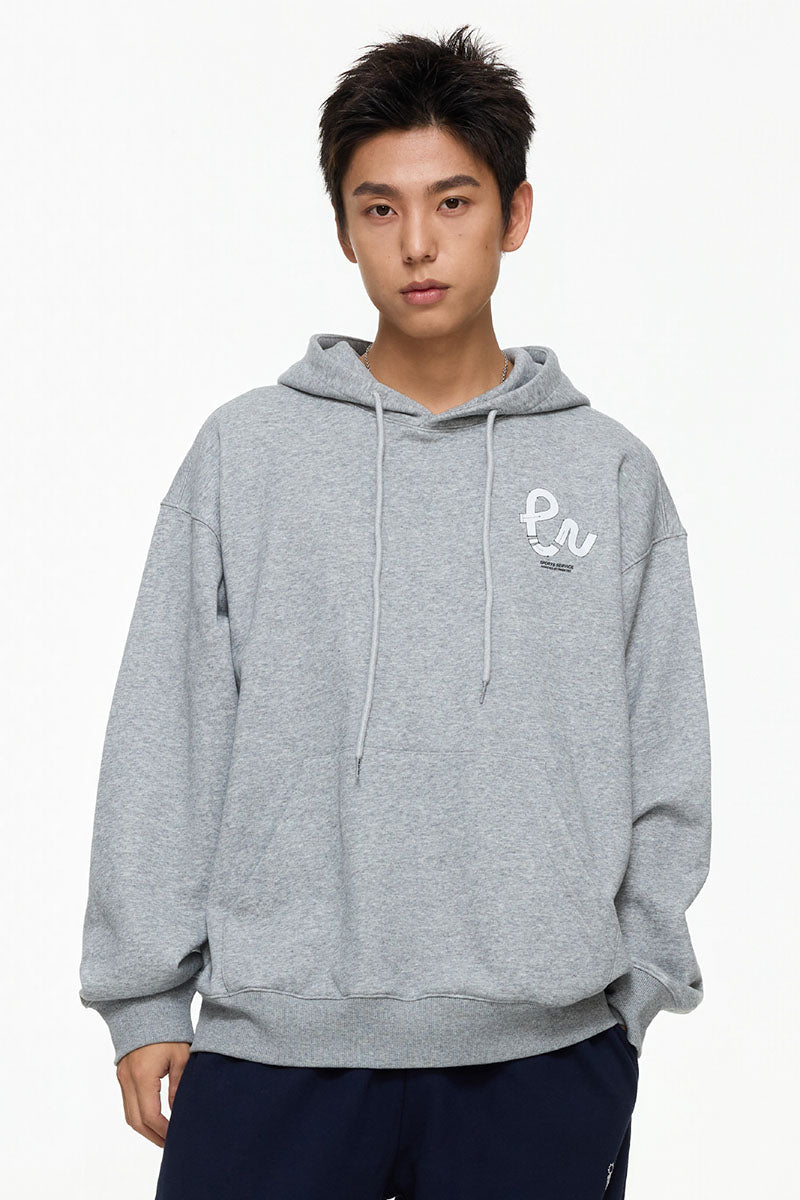 後ろプリントデザインフード付きスウェットPS15