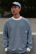 ファインストライプコットンTシャツPS8