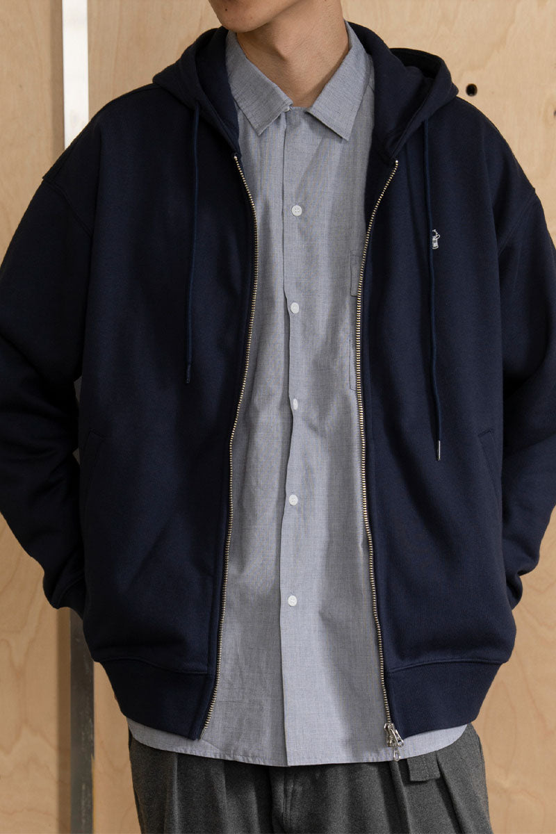 フラワー刺繍コットンジップフーディーPS13