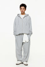 フラワー刺繍コットンジップフーディーPS13