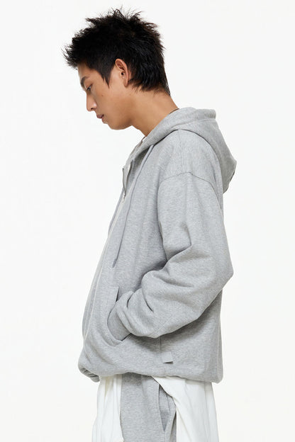 フラワー刺繍コットンジップフーディーPS13